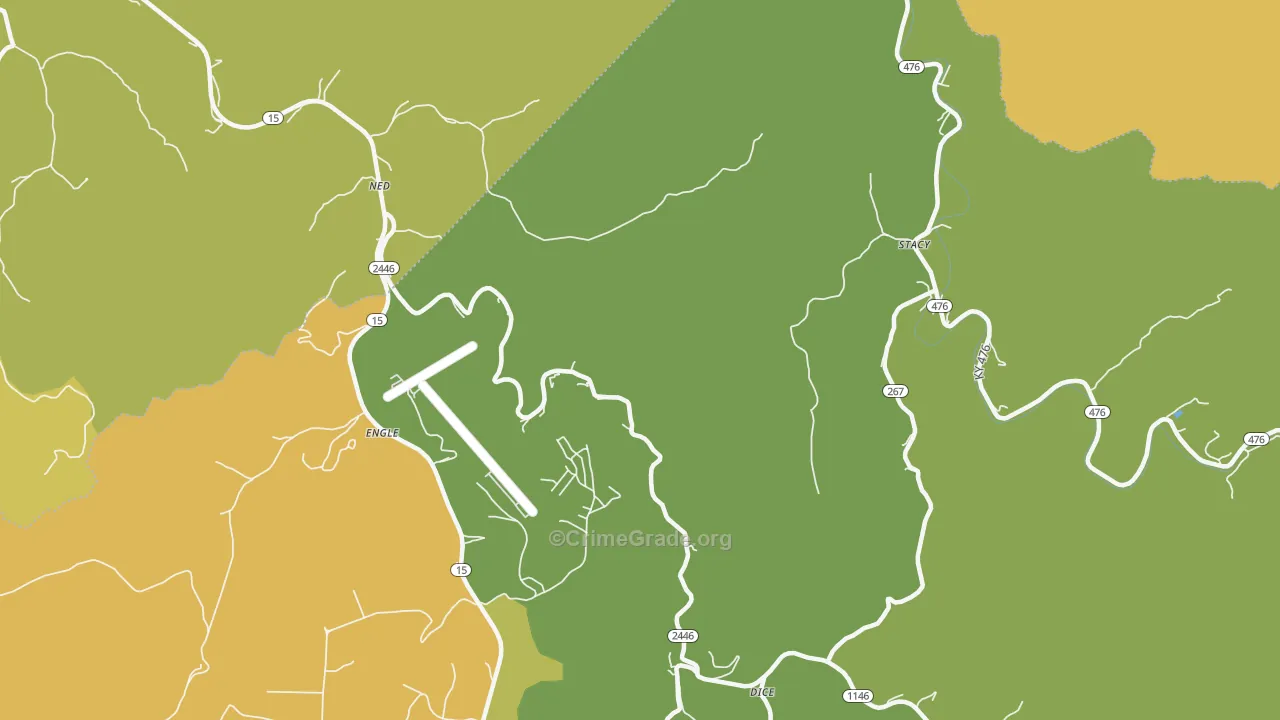 41367, KY Map of Vehicle Theft Rates