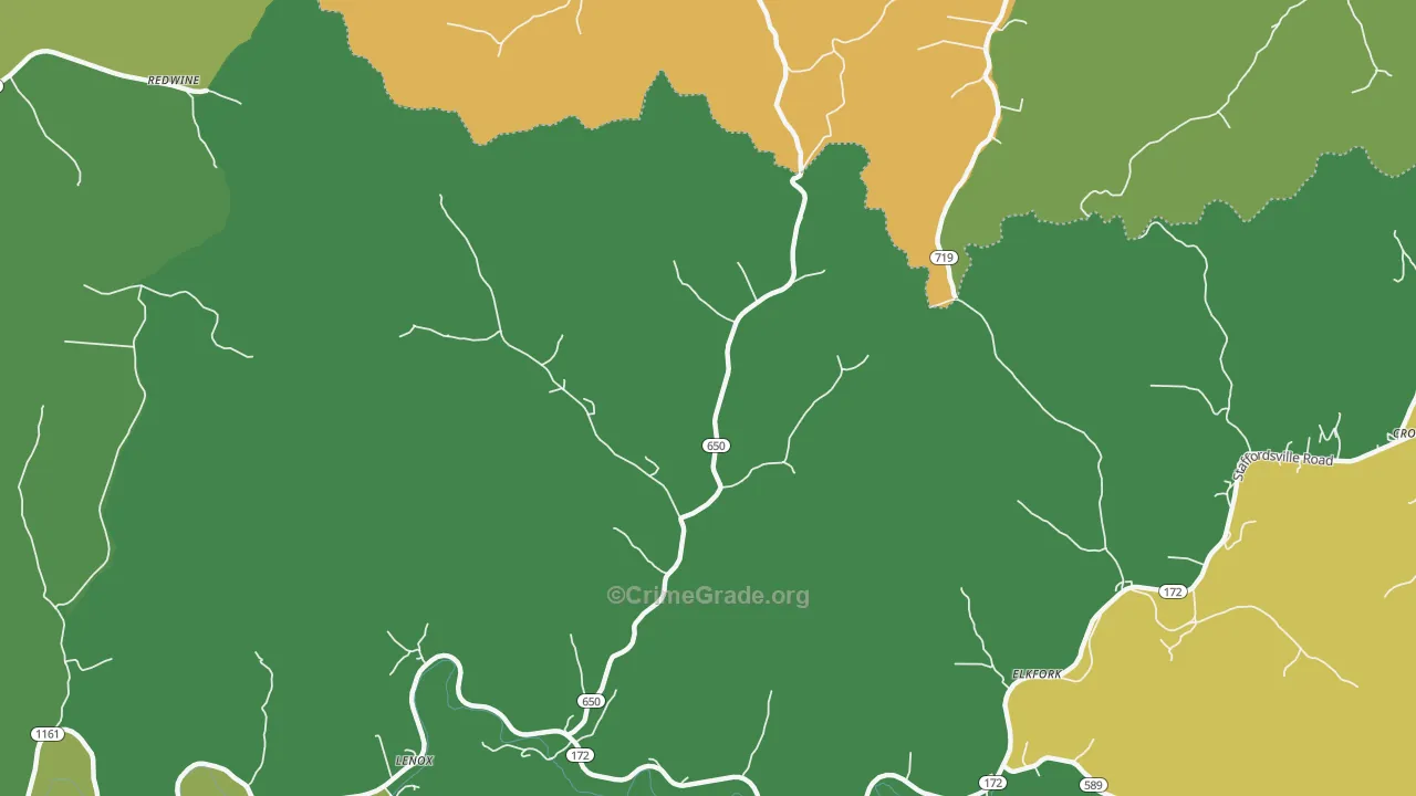 41421, KY Map of Vehicle Theft Rates