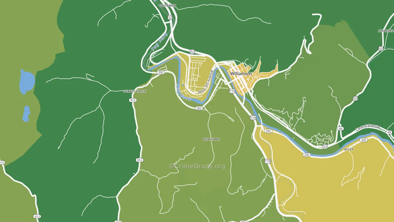 41503, KY Map of Vehicle Theft Rates