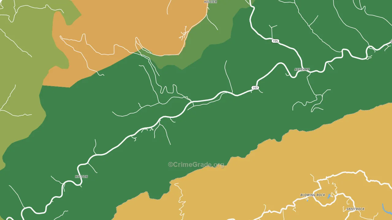 41512, KY Map of Vehicle Theft Rates