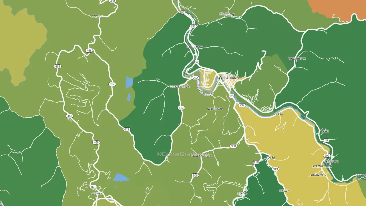 41514, KY Map of Vehicle Theft Rates