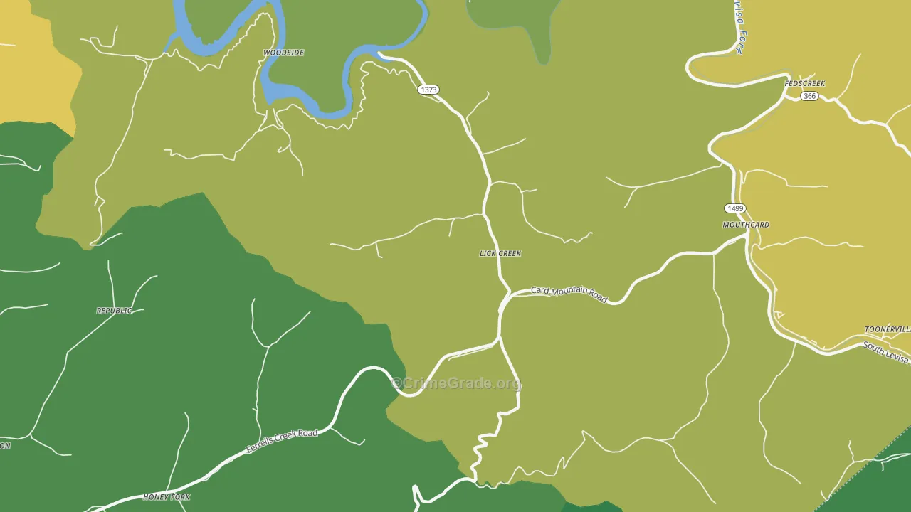 41540, KY Map of Vehicle Theft Rates
