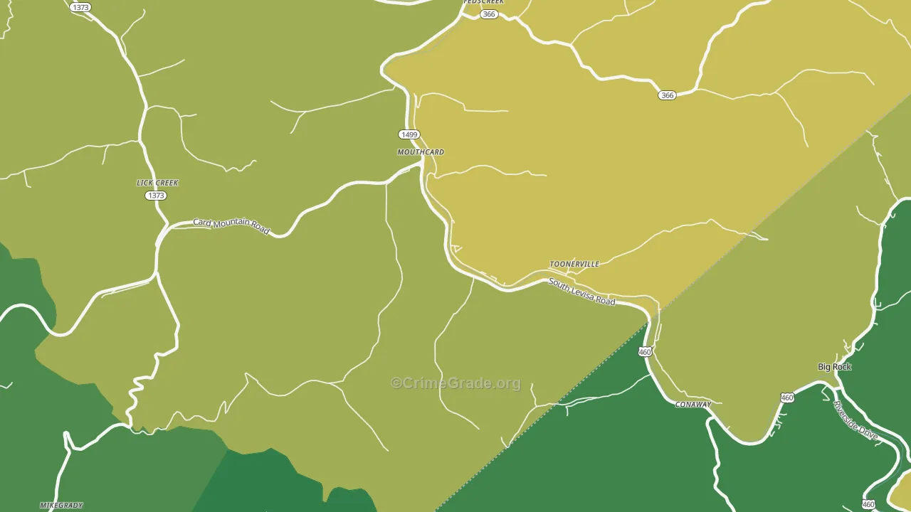 41548, KY Map of Vehicle Theft Rates
