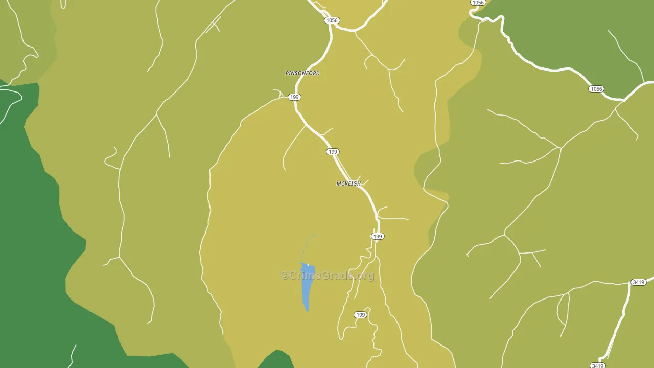 41555, KY Map of Vehicle Theft Rates