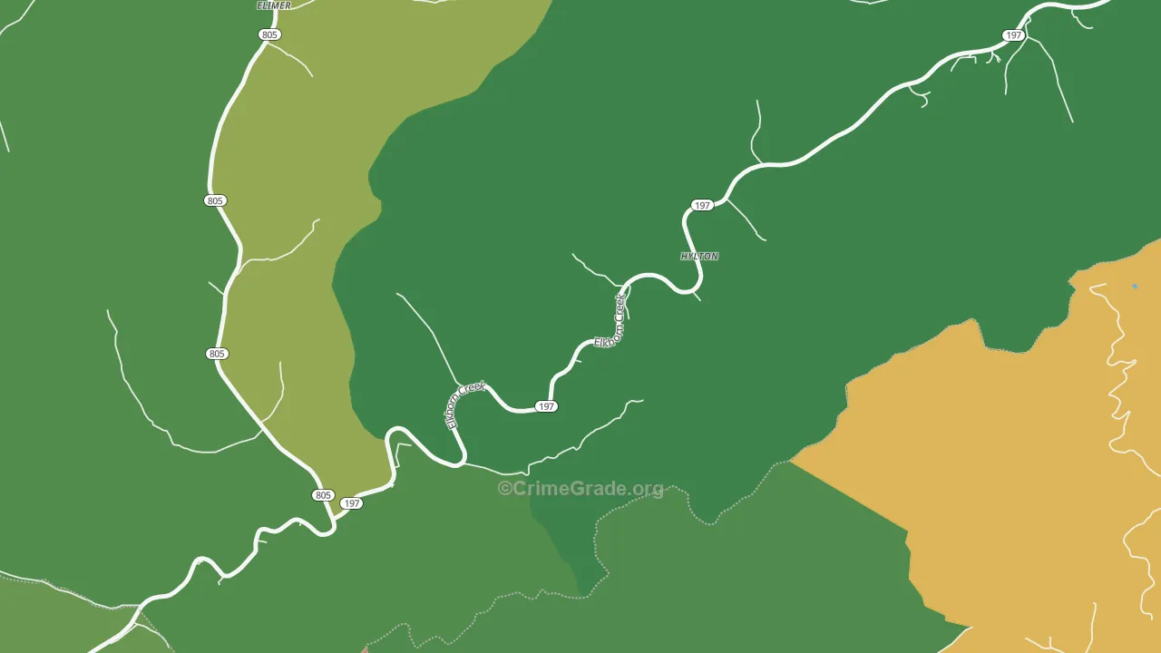 41563, KY Map of Vehicle Theft Rates