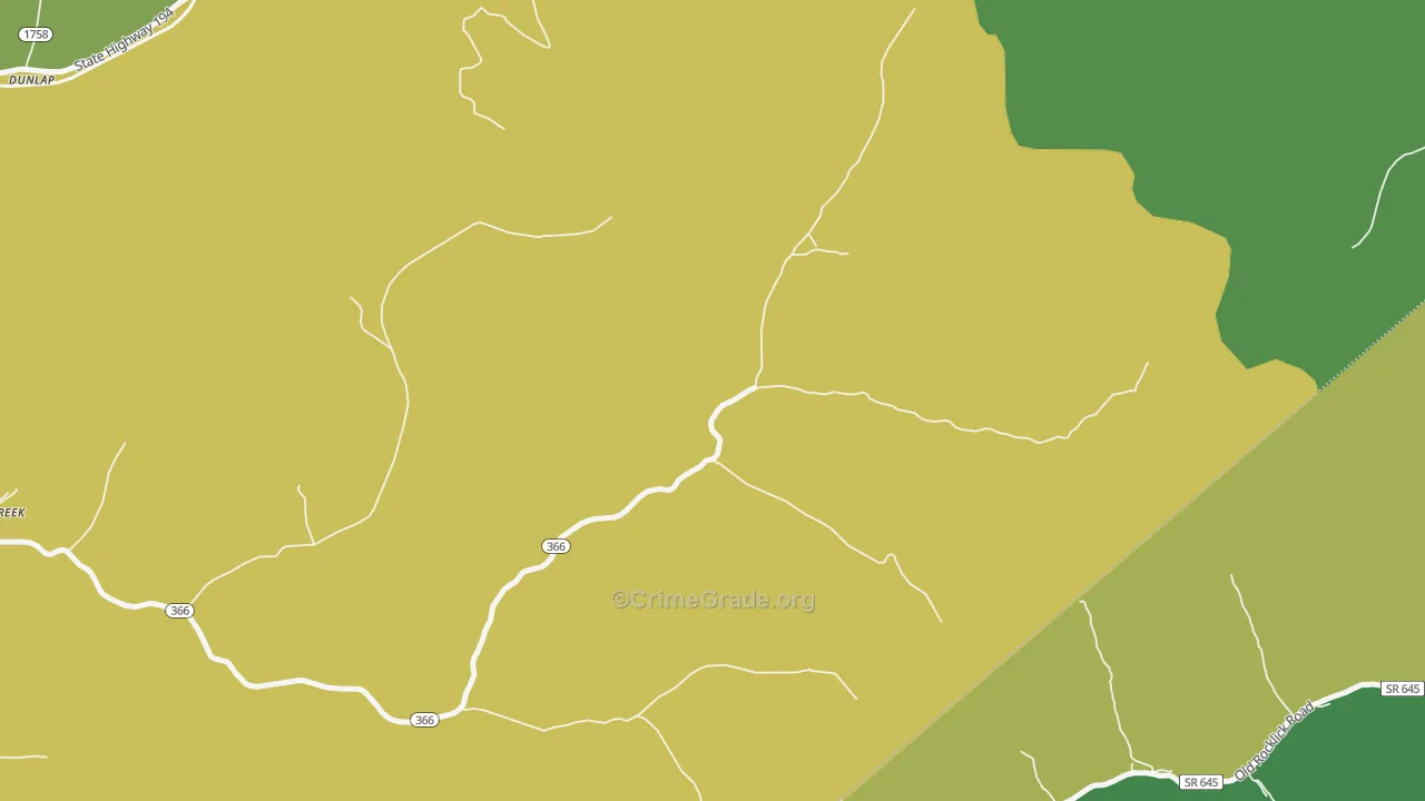 41566, KY Map of Vehicle Theft Rates