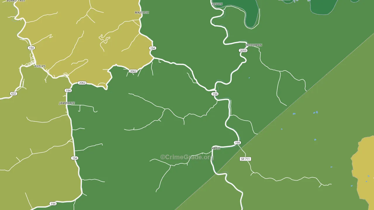 41568, KY Map of Vehicle Theft Rates