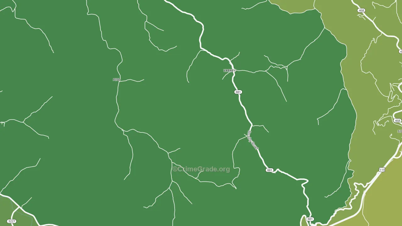 41571, KY Map of Vehicle Theft Rates