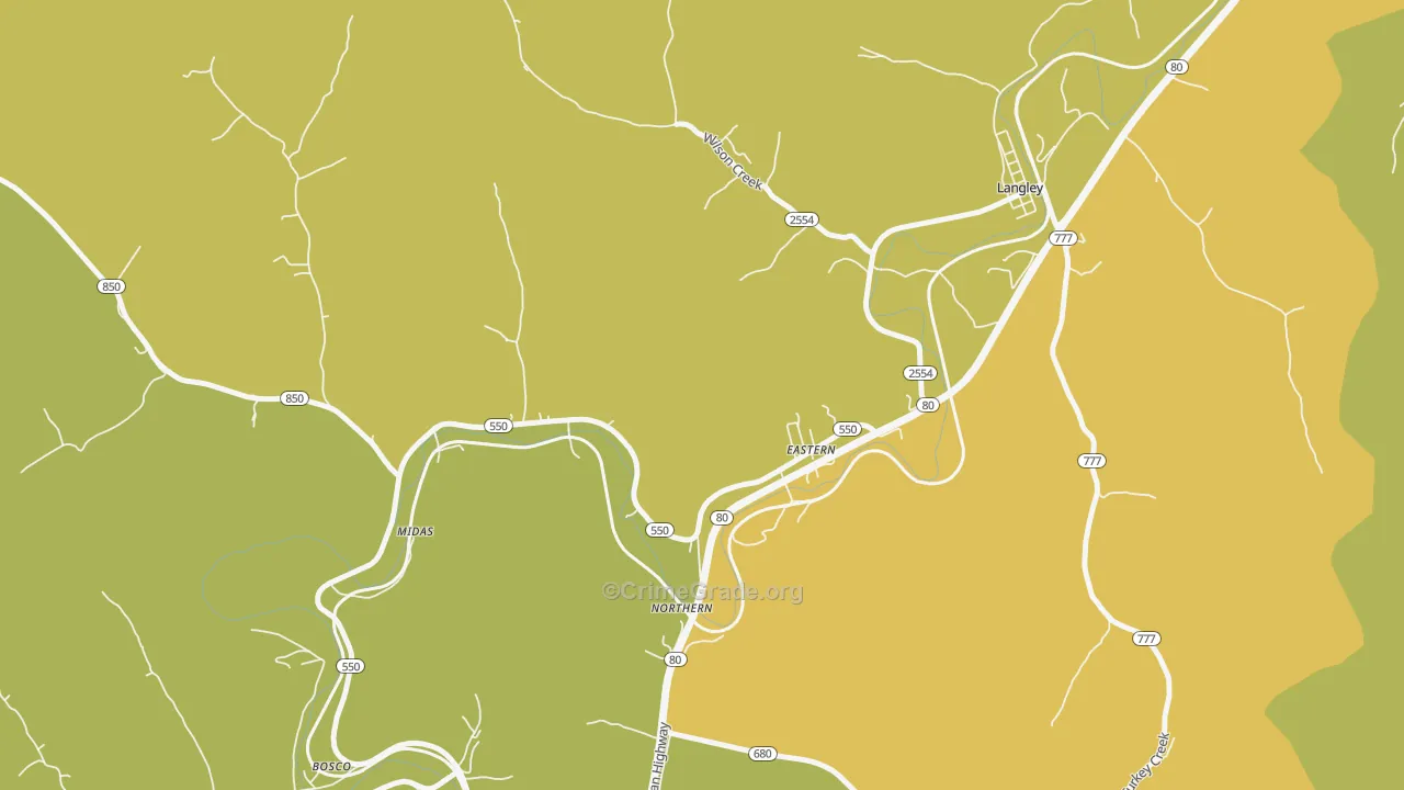 41622, KY Map of Vehicle Theft Rates