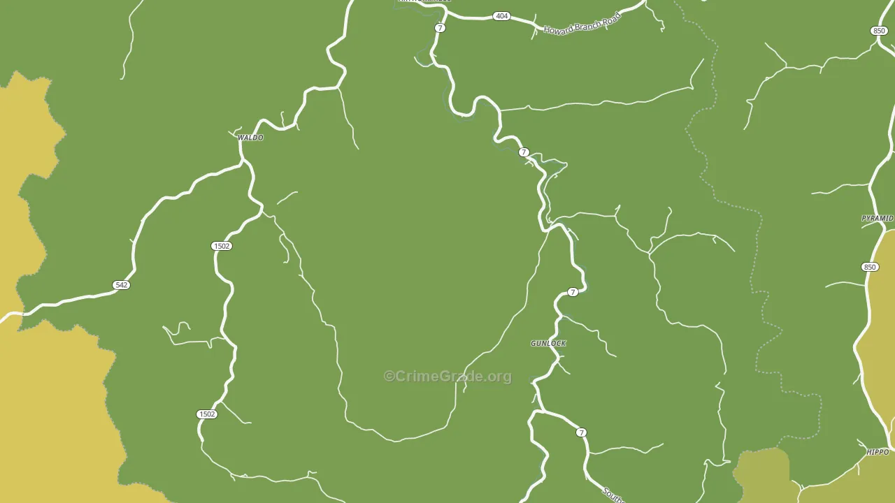41632, KY Map of Vehicle Theft Rates