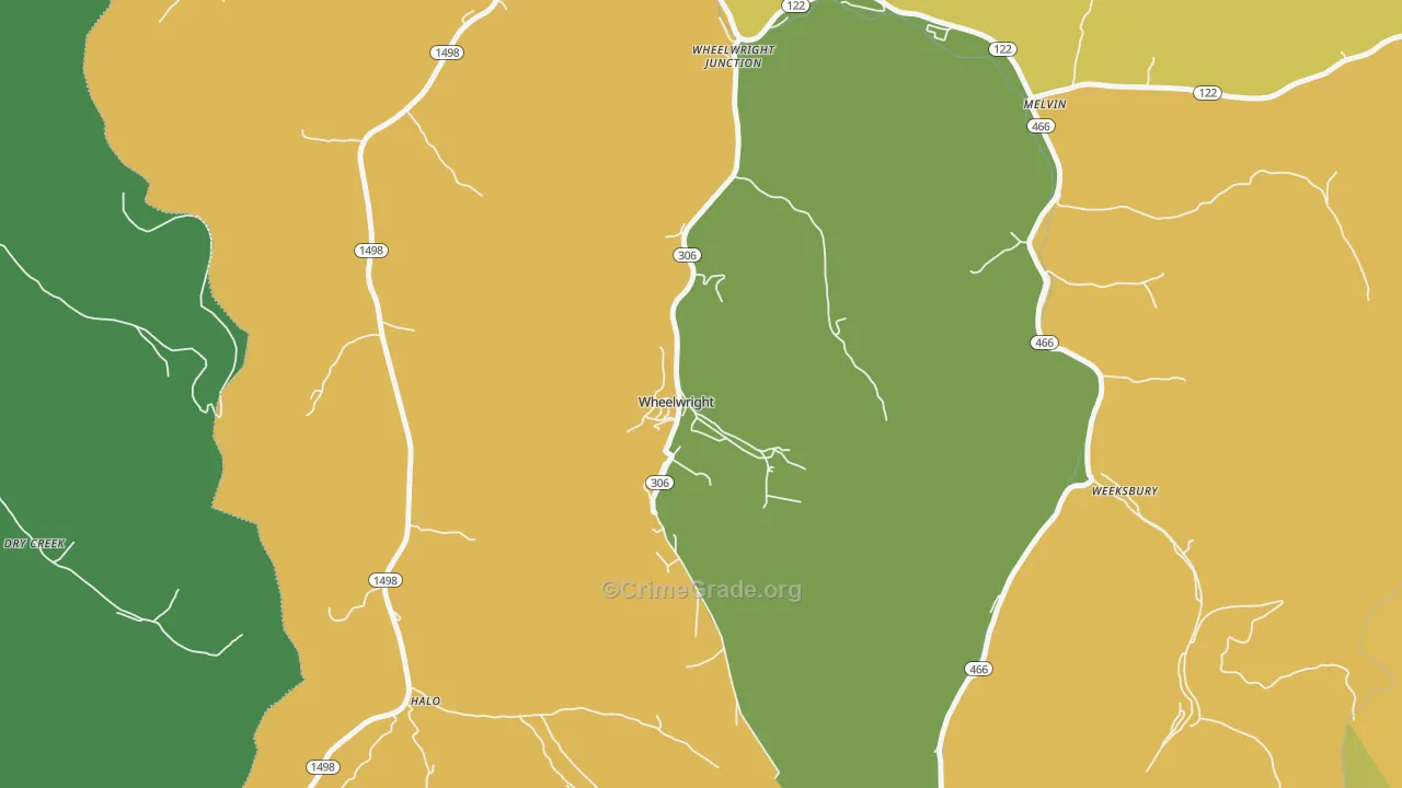 41669, KY Map of Vehicle Theft Rates