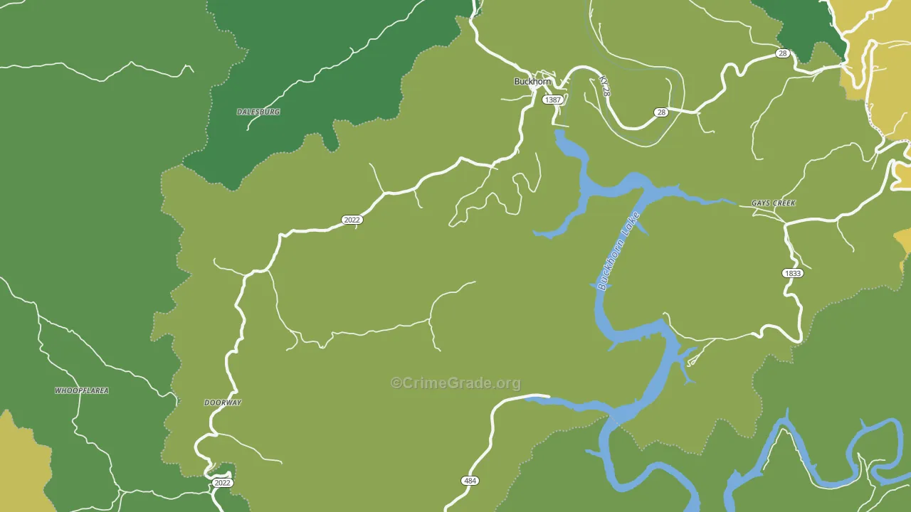 41721, KY Map of Vehicle Theft Rates