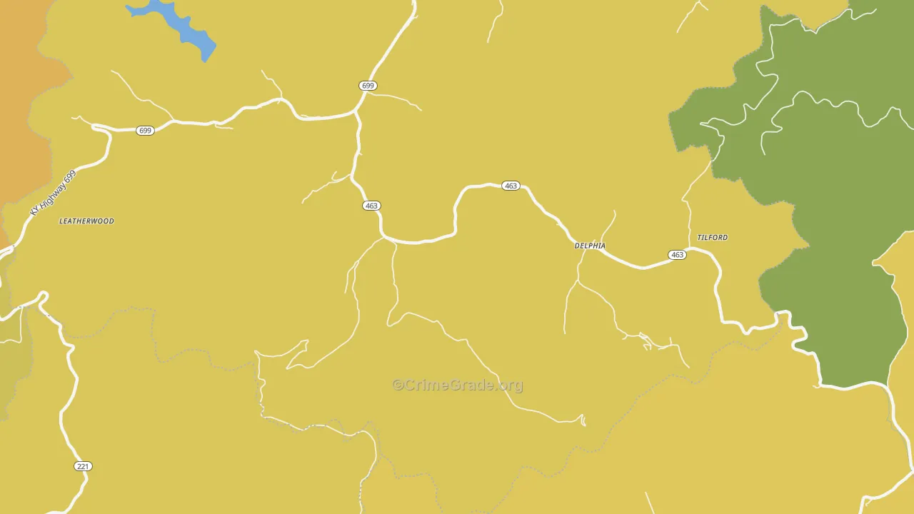 41735, KY Map of Vehicle Theft Rates