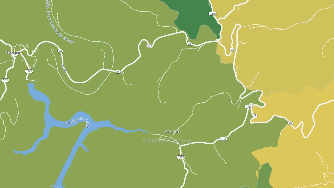 41745, KY Map of Vehicle Theft Rates
