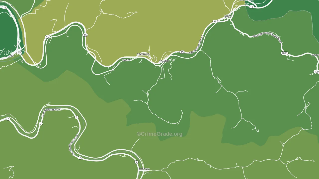41760, KY Map of Vehicle Theft Rates