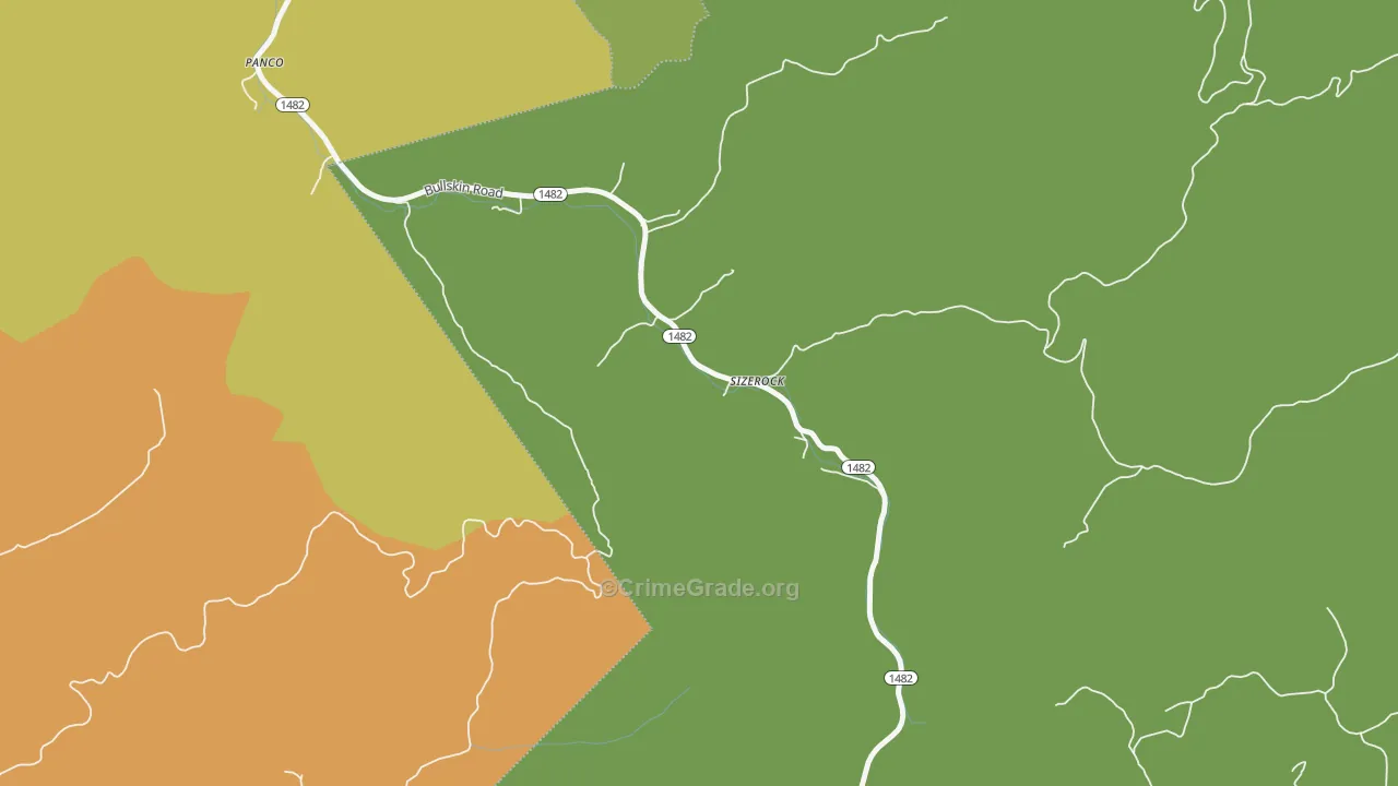 41762, KY Map of Vehicle Theft Rates