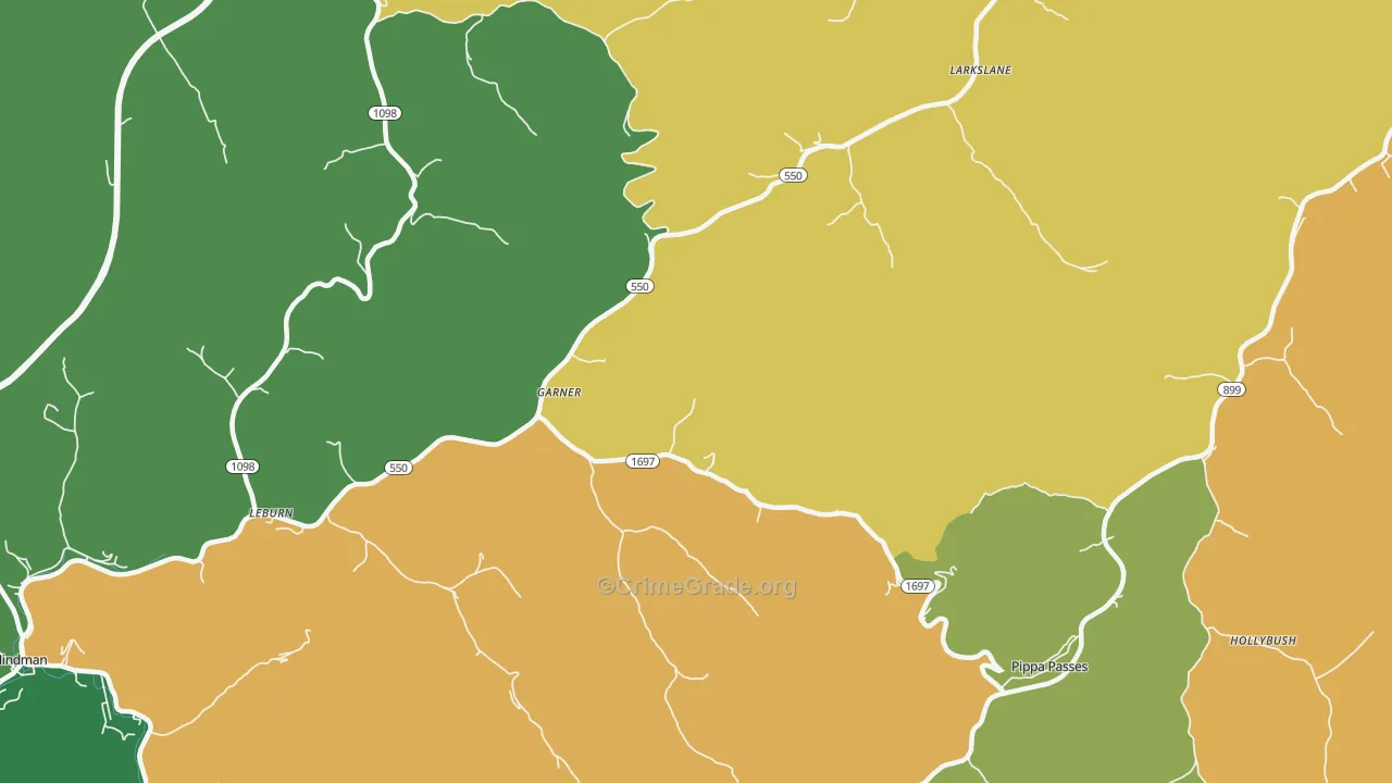 41817, KY Map of Vehicle Theft Rates