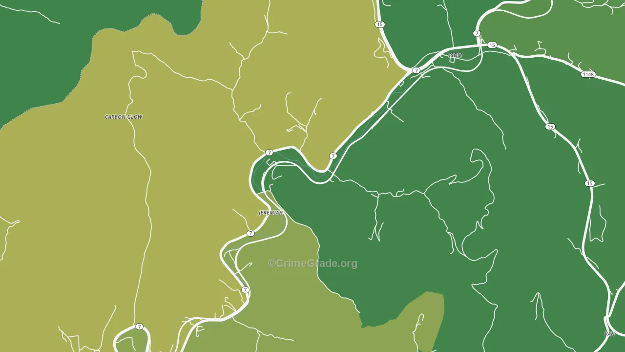 41826, KY Map of Vehicle Theft Rates