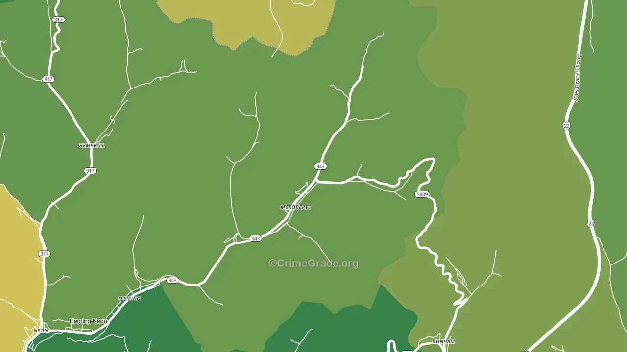 41835, KY Map of Vehicle Theft Rates