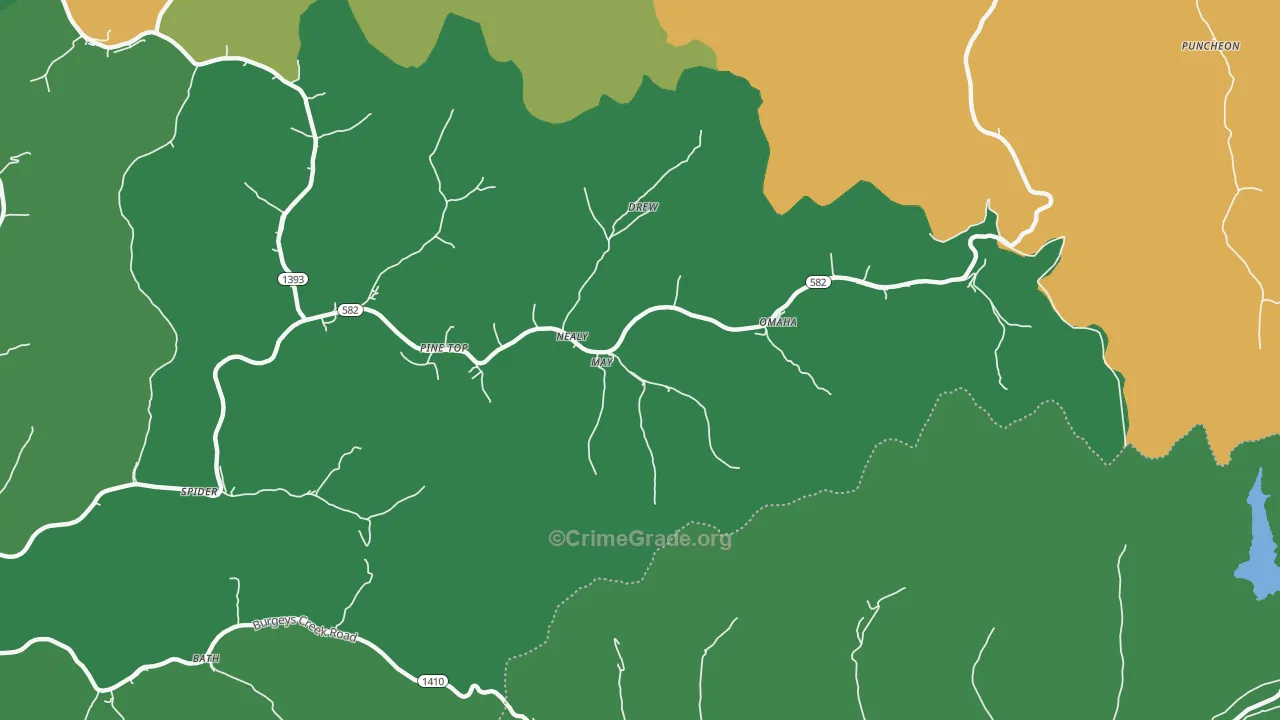 41843, KY Map of Vehicle Theft Rates