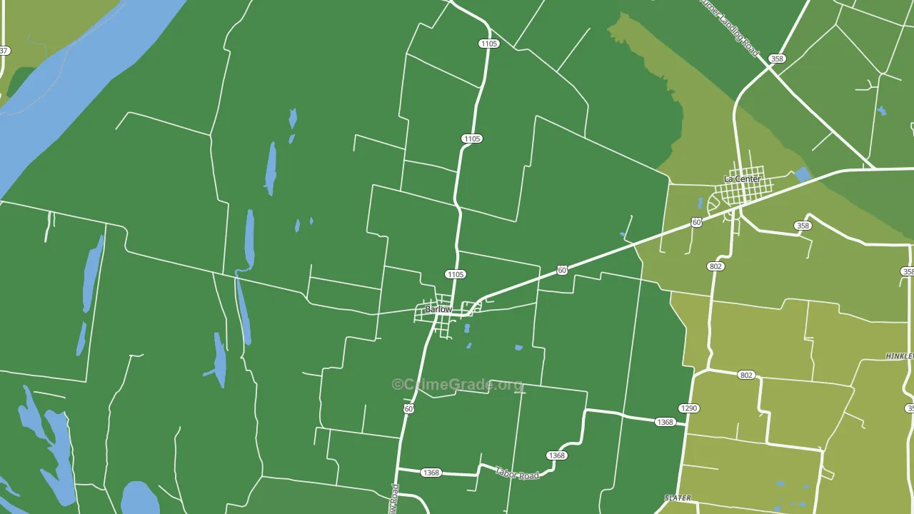 42024, KY Map of Vehicle Theft Rates