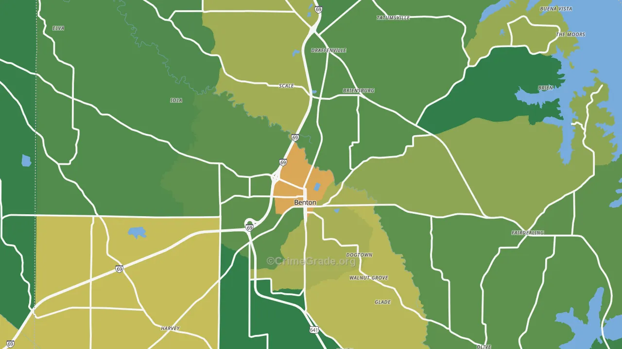 42025, KY Map of Vehicle Theft Rates