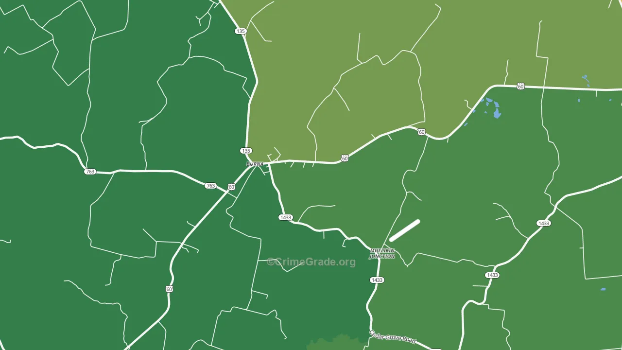 42028, KY Map of Vehicle Theft Rates