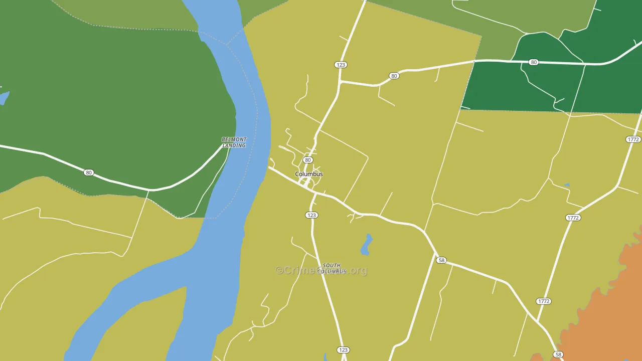 42032, KY Map of Vehicle Theft Rates