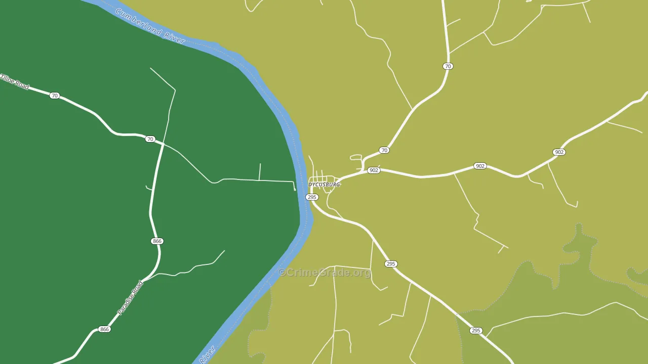 42037, KY Map of Vehicle Theft Rates
