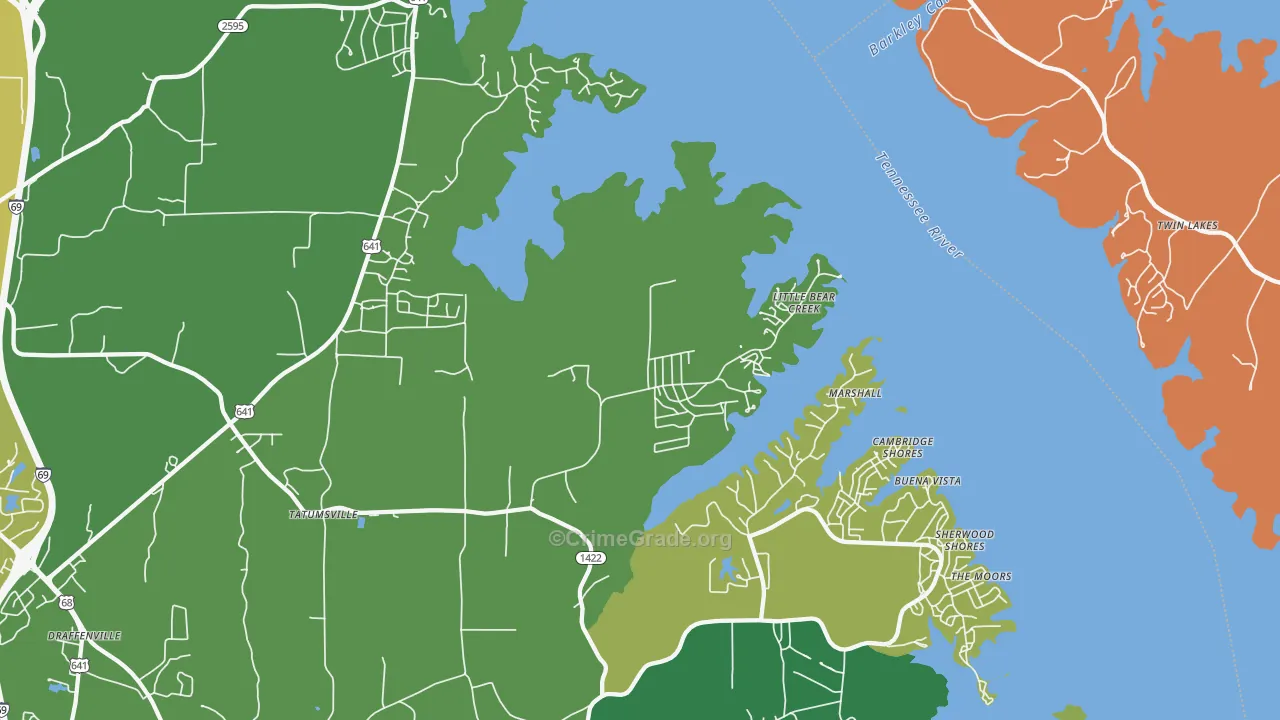 42044, KY Map of Vehicle Theft Rates