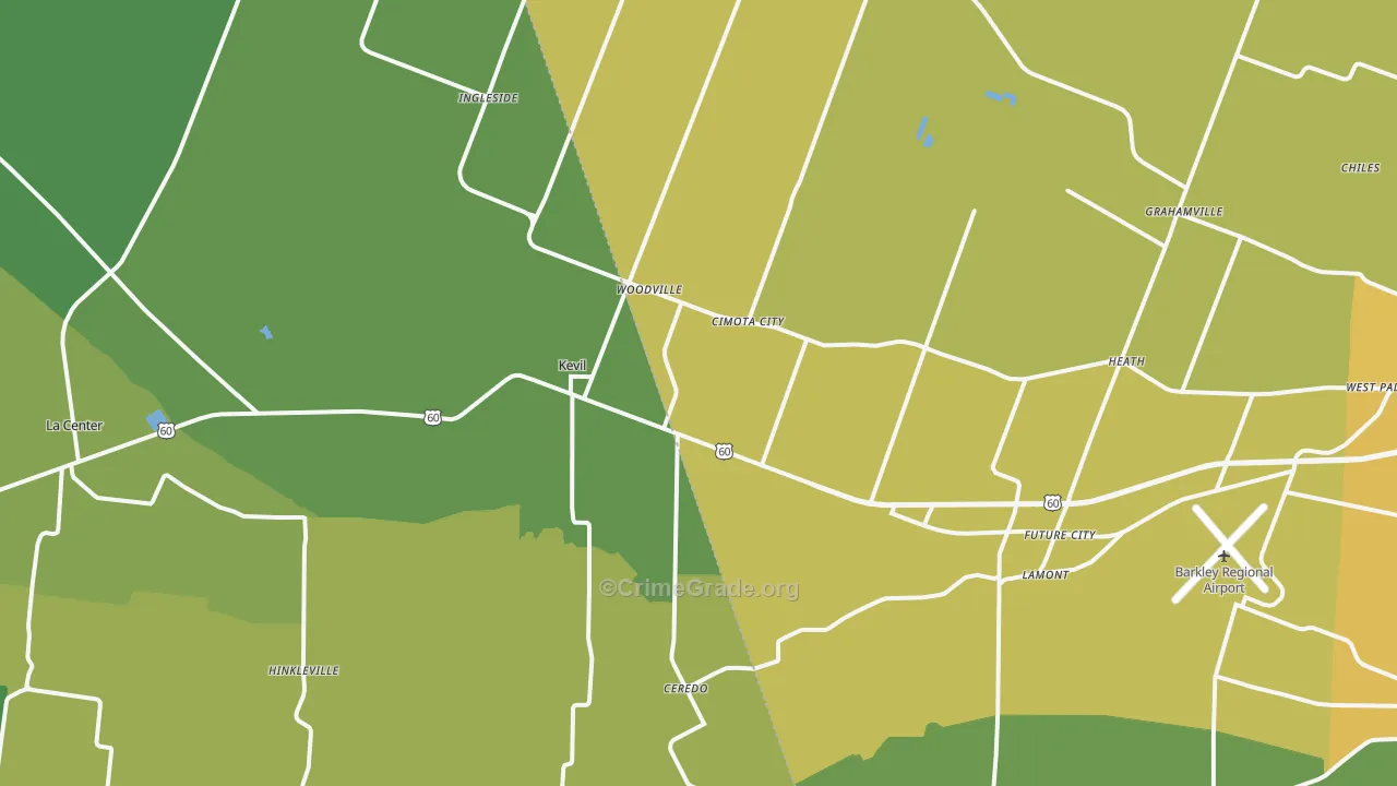 42053, KY Map of Vehicle Theft Rates