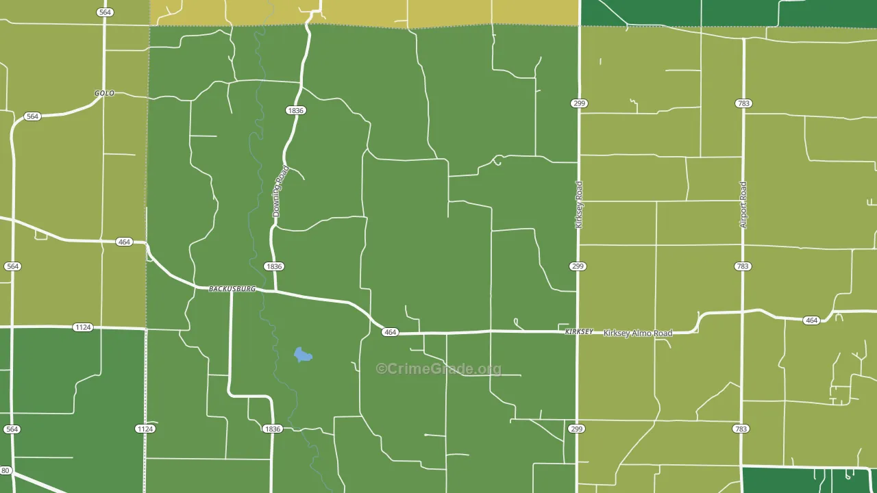 42054, KY Map of Vehicle Theft Rates