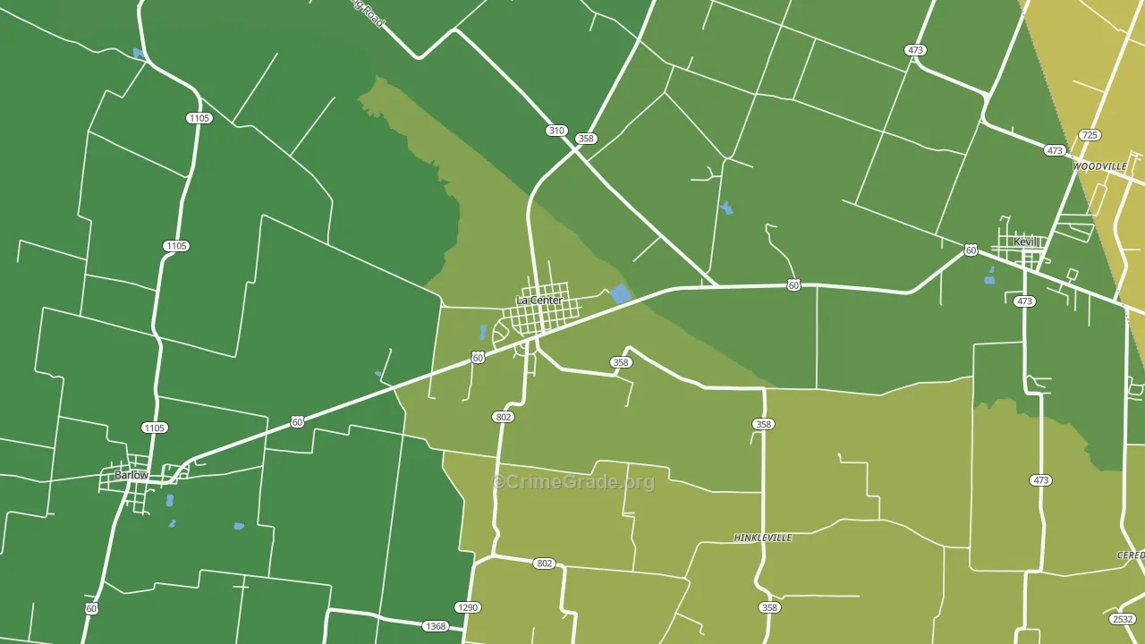 42056, KY Map of Vehicle Theft Rates