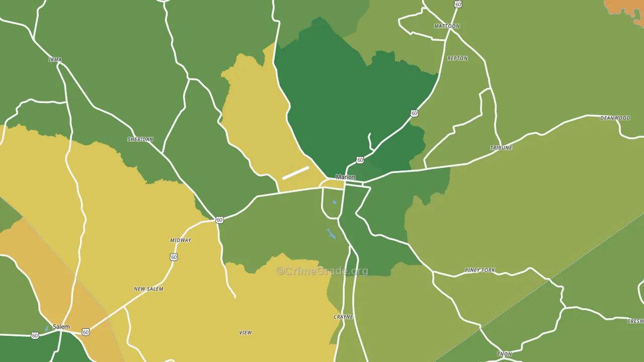 42064, KY Map of Vehicle Theft Rates