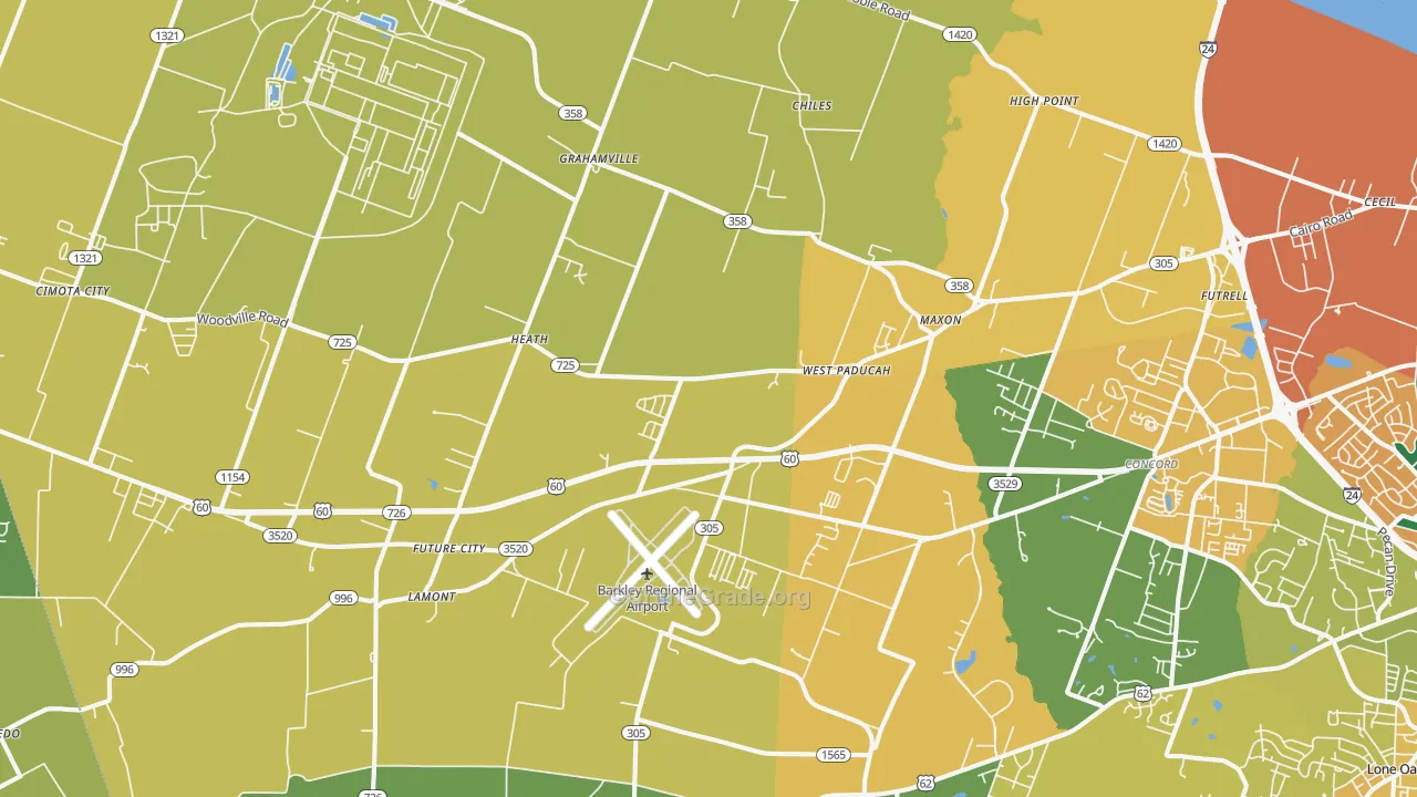 42086, KY Map of Vehicle Theft Rates