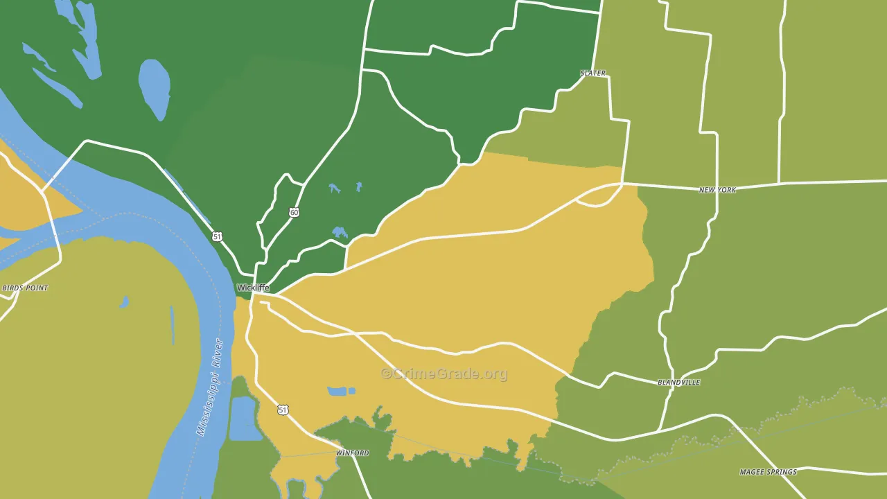42087, KY Map of Vehicle Theft Rates