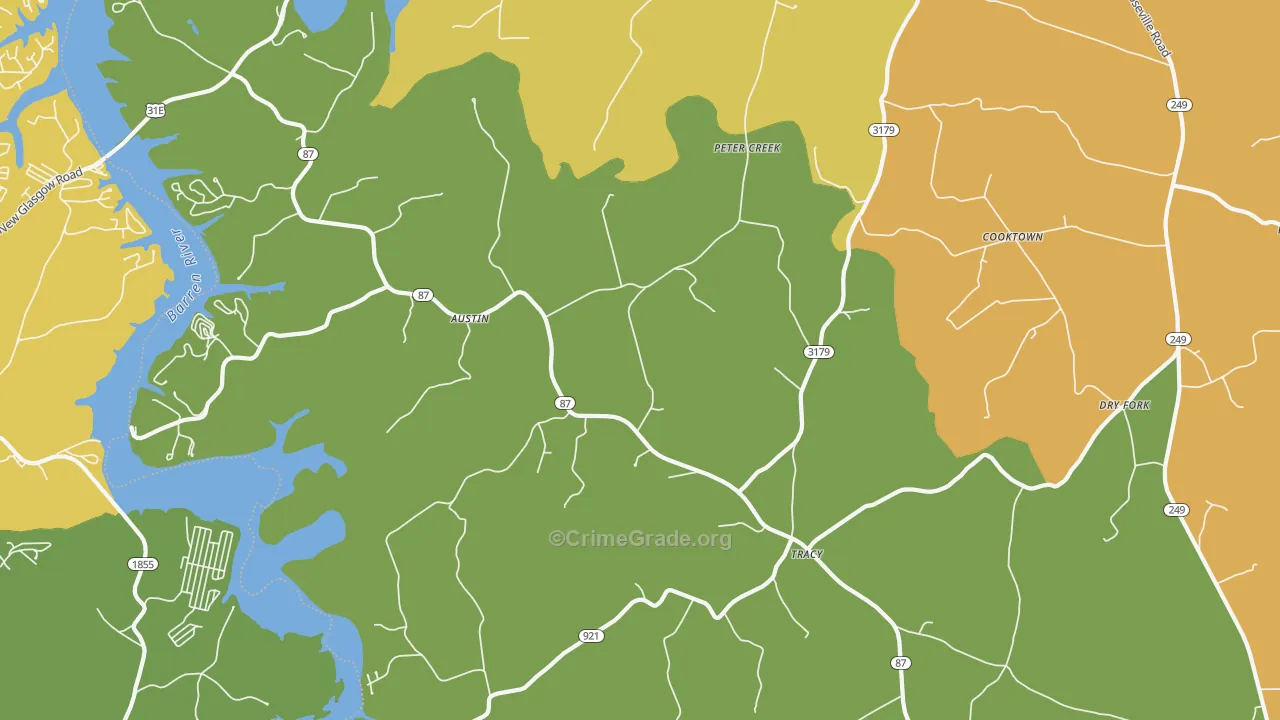 42123, KY Map of Vehicle Theft Rates