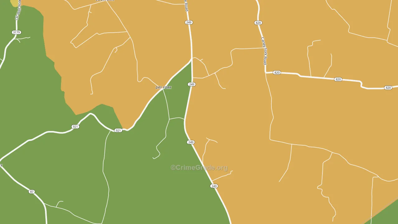 42131, KY Map of Vehicle Theft Rates