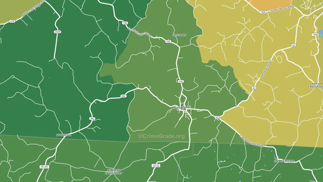 42140, KY Map of Vehicle Theft Rates