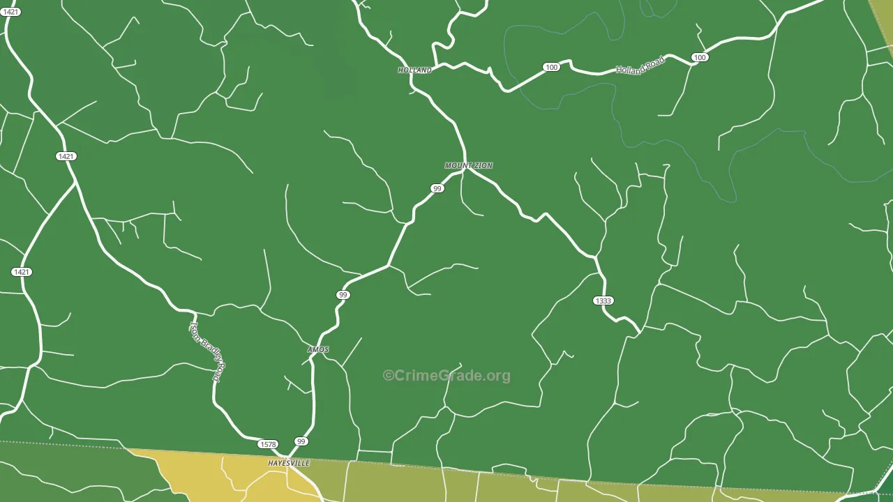 42153, KY Map of Vehicle Theft Rates