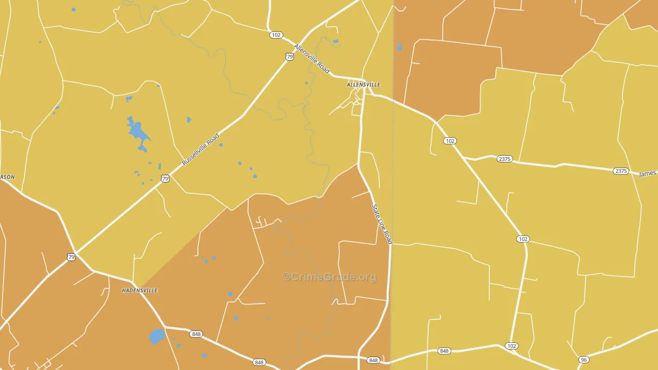 42204, KY Map of Vehicle Theft Rates