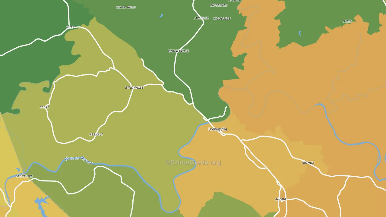 42210, KY Map of Vehicle Theft Rates