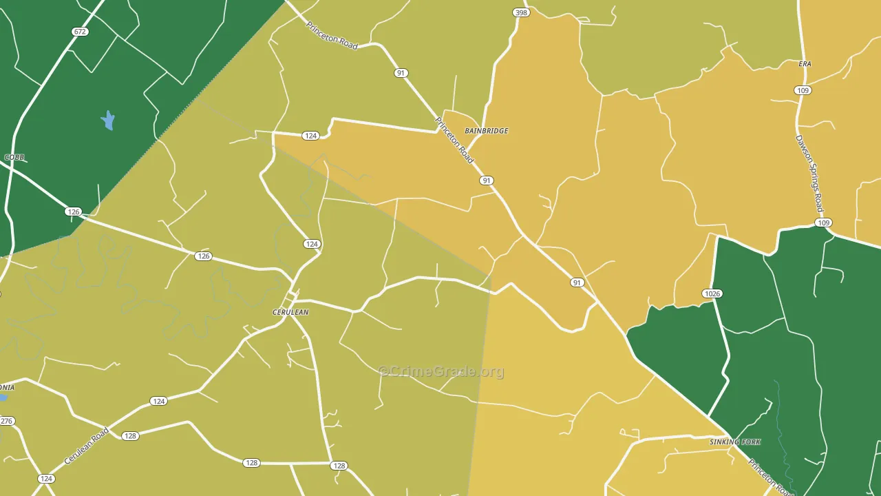 42215, KY Map of Vehicle Theft Rates