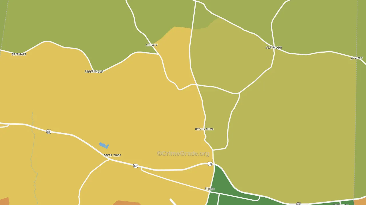 42220, KY Map of Vehicle Theft Rates