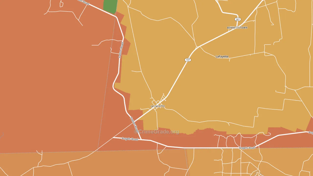 42254, KY Map of Vehicle Theft Rates