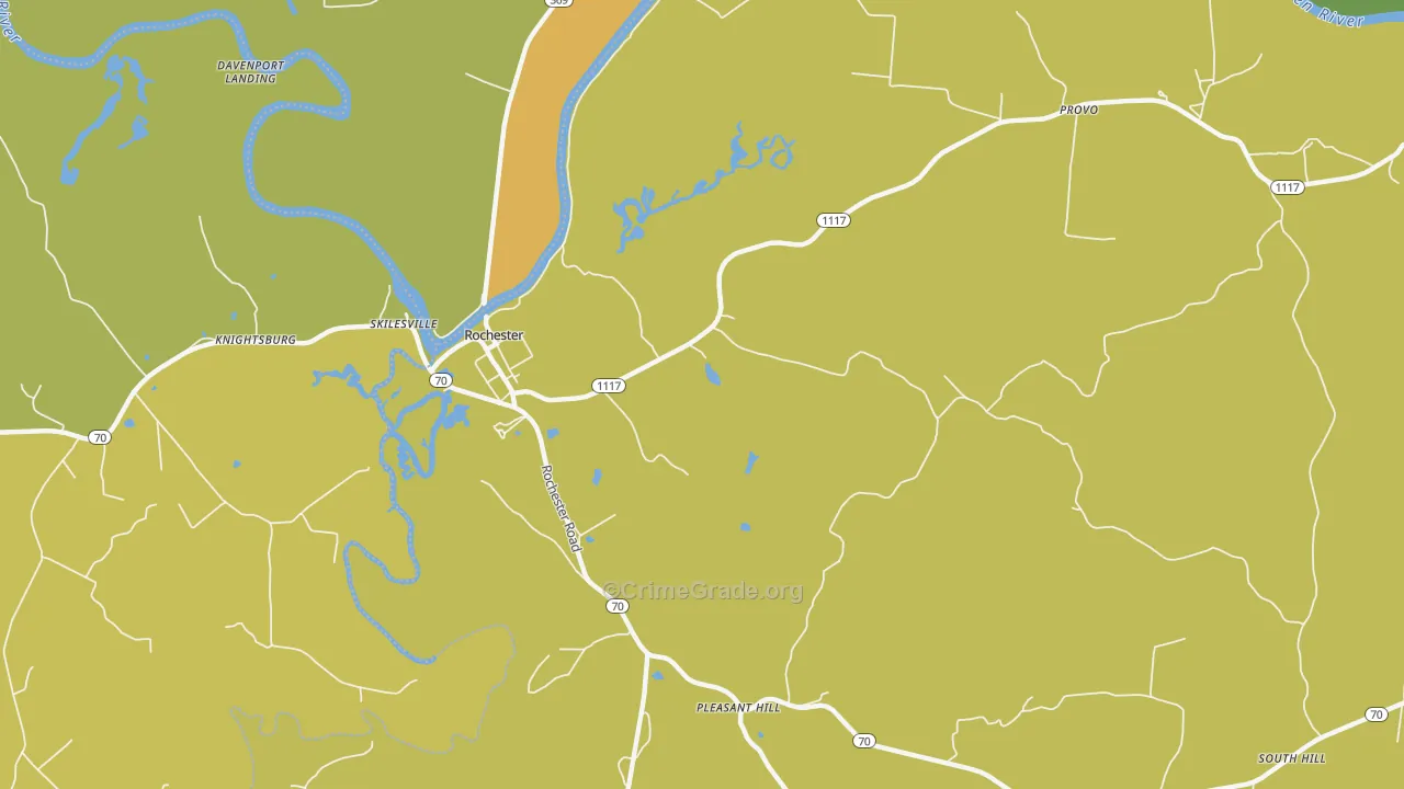 42273, KY Map of Vehicle Theft Rates