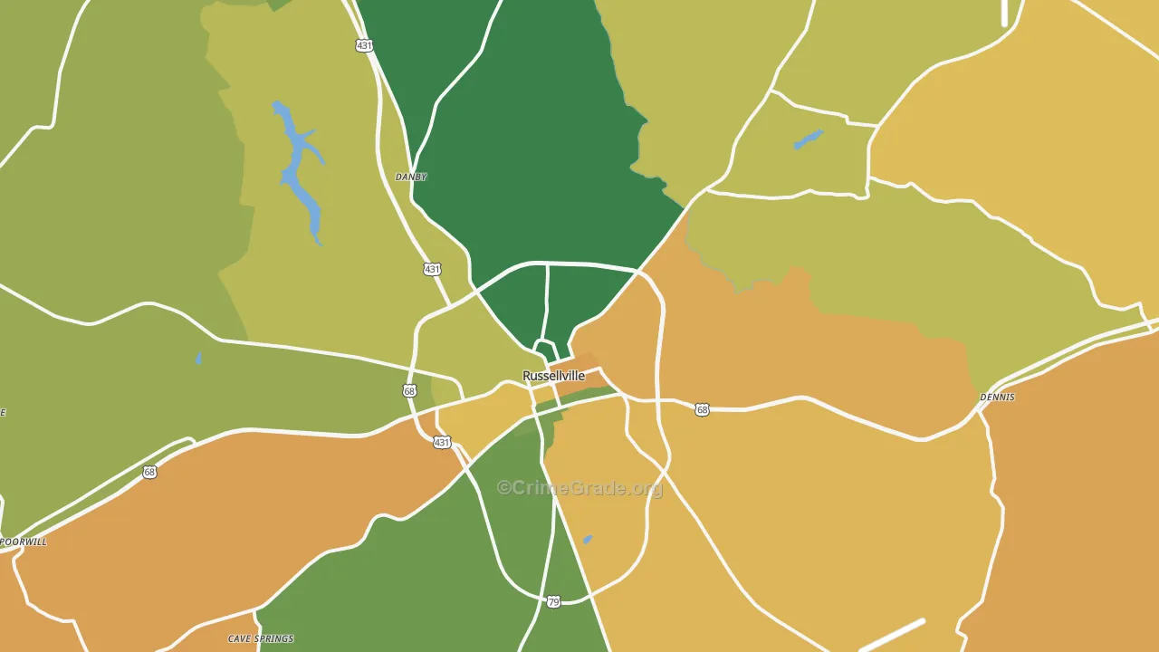 42276, KY Map of Vehicle Theft Rates