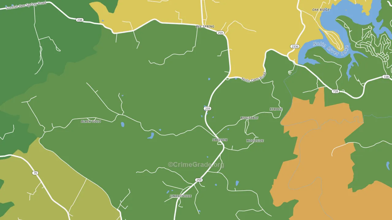 42285, KY Map of Vehicle Theft Rates