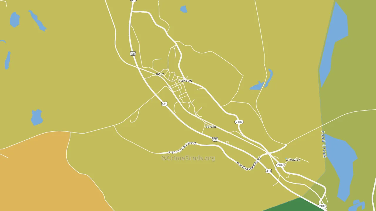 42332, KY Map of Vehicle Theft Rates