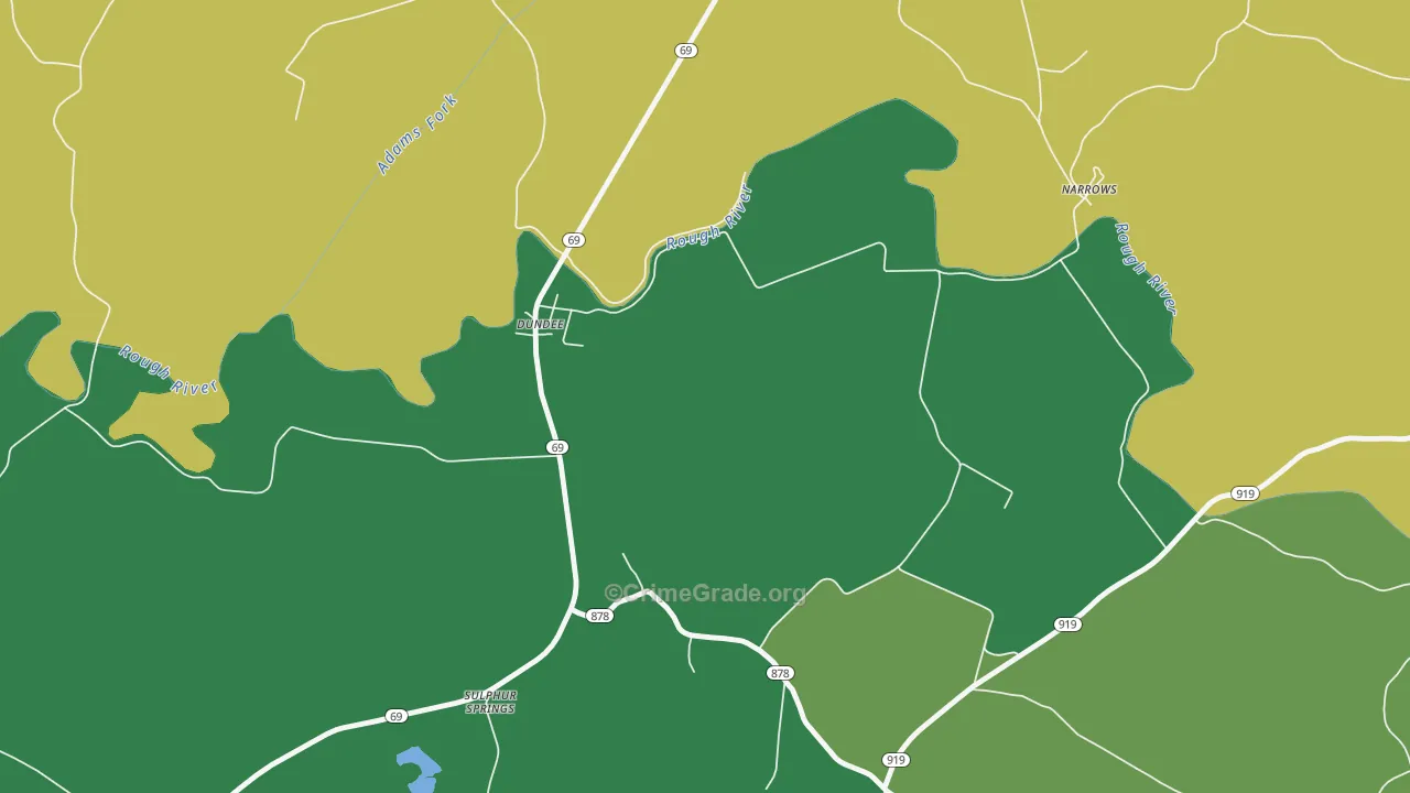 42338, KY Map of Vehicle Theft Rates